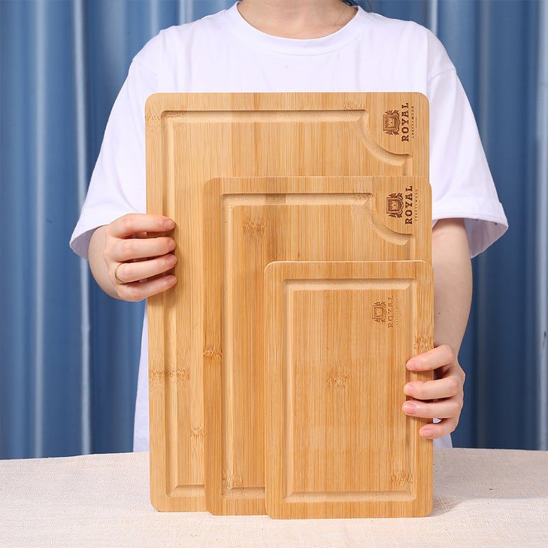 Bamboo Cutting Board With Juice Groove For Kitchen Use