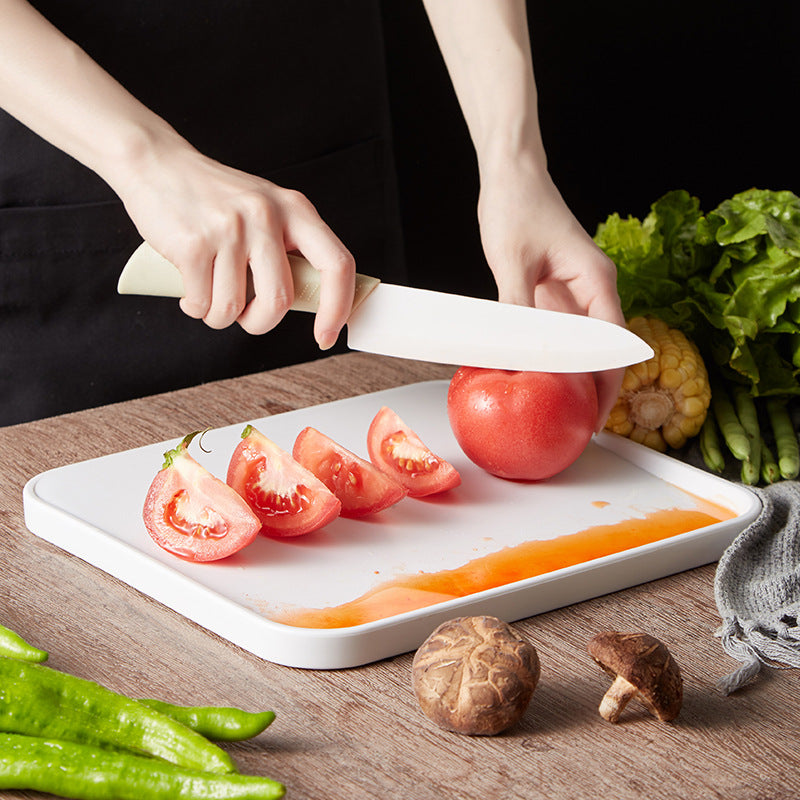 Double Sided Plastic Cutting Board For Kitchen Fruit Preparation Use