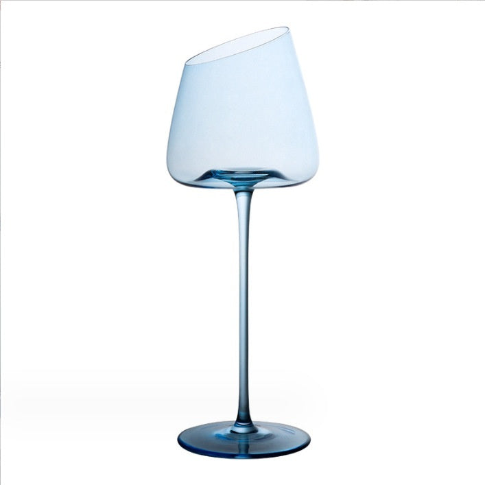 Crystal Goblet In Klein Blue For Elegant Beverage Serving