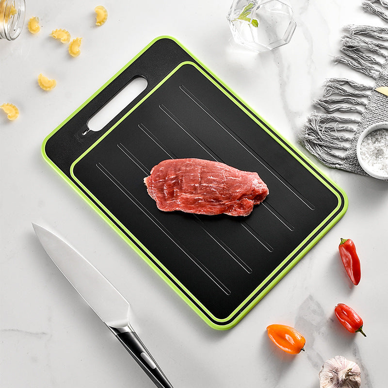 Double Sided Cutting Board With Defrosting And Knife Sharpener For Kitchen Use