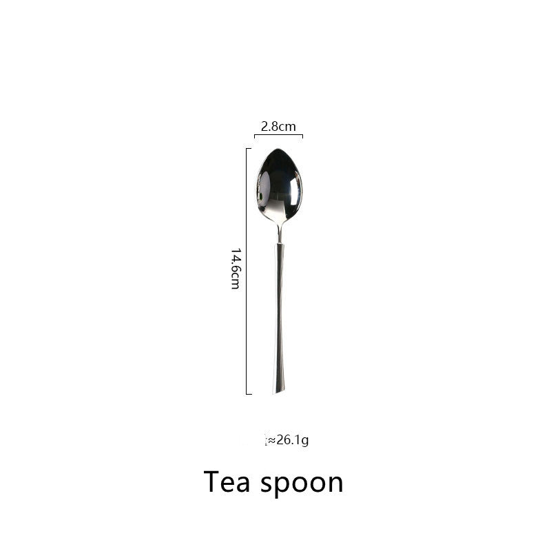 Silver Stainless Steel Western Cutlery Set Household Dining Set
