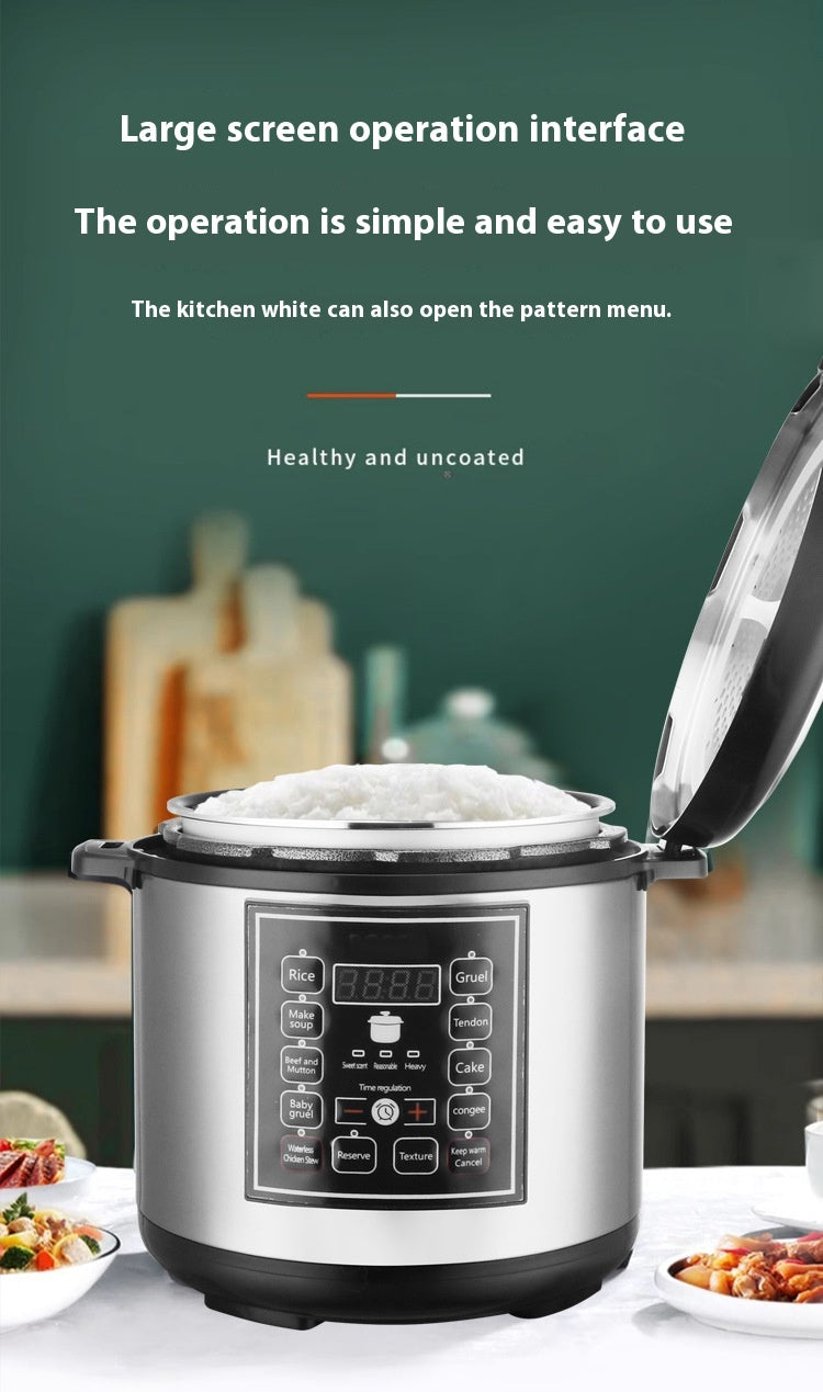 5L Intelligent Multi Function Pressure Cooker With Timer For Household Use
