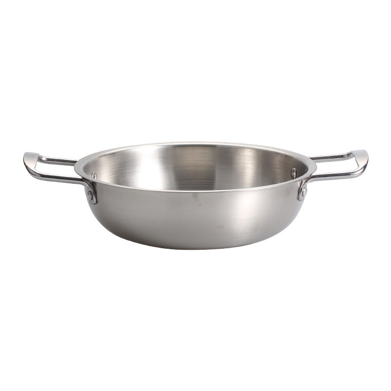 Thickened Stainless Steel Double Handle Griddle For Cooking Use