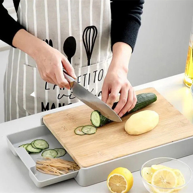 Large Bamboo Kitchen Cutting Board Durable Serving Board