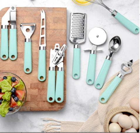 Creative Stainless Steel Kitchen Utensils With Durable Plastic Handles