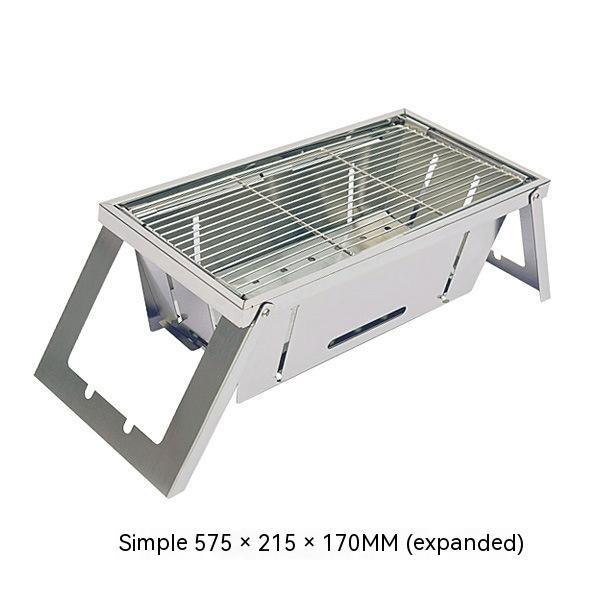 Thickened Stainless Steel Folding BBQ Grill For Outdoor Use