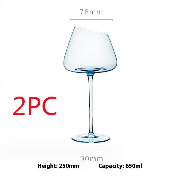 Crystal Goblet In Klein Blue For Elegant Beverage Serving