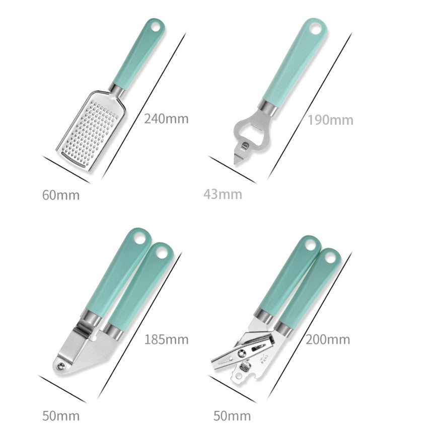 Creative Stainless Steel Kitchen Utensils With Durable Plastic Handles
