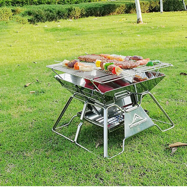 Foldable BBQ Grill Burner For Camping And Outdoor Cooking Use