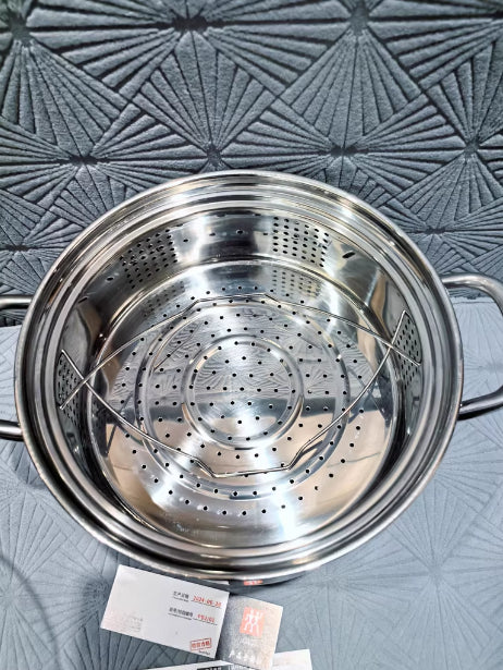 304 Stainless Steel Thickened Large Capacity Double Ear Stock Pot Cooking Pot