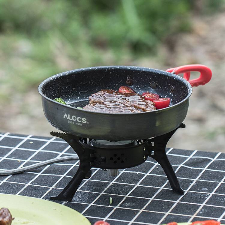 Alocs Medical Stone Non Stick Frying Pan Portable Outdoor Small Pan
