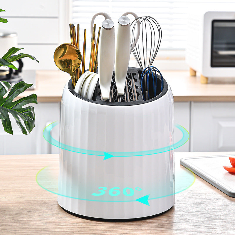 Multifunctional Rotating Kitchen Storage And Draining Rack Holder