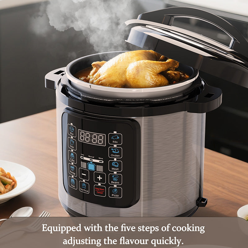 8L Smart Electric Pressure Cooker With Nonstick Inner Pot Large Capacity