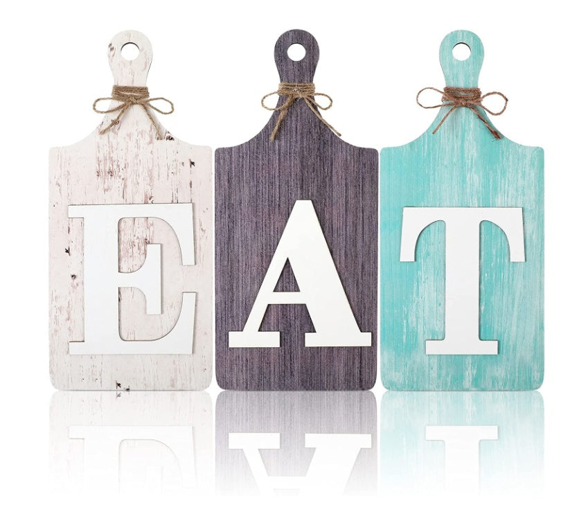Wooden Farmhouse Kitchen Hanging Decoration Pendant For Home Decor