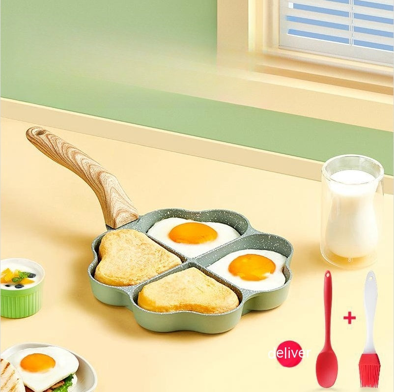Aluminum Four Hole Frying Pan Nonstick Breakfast Pan