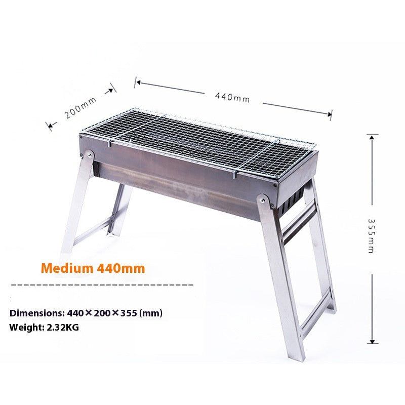 Portable Folding Charcoal BBQ Grill For Outdoor Cooking Use