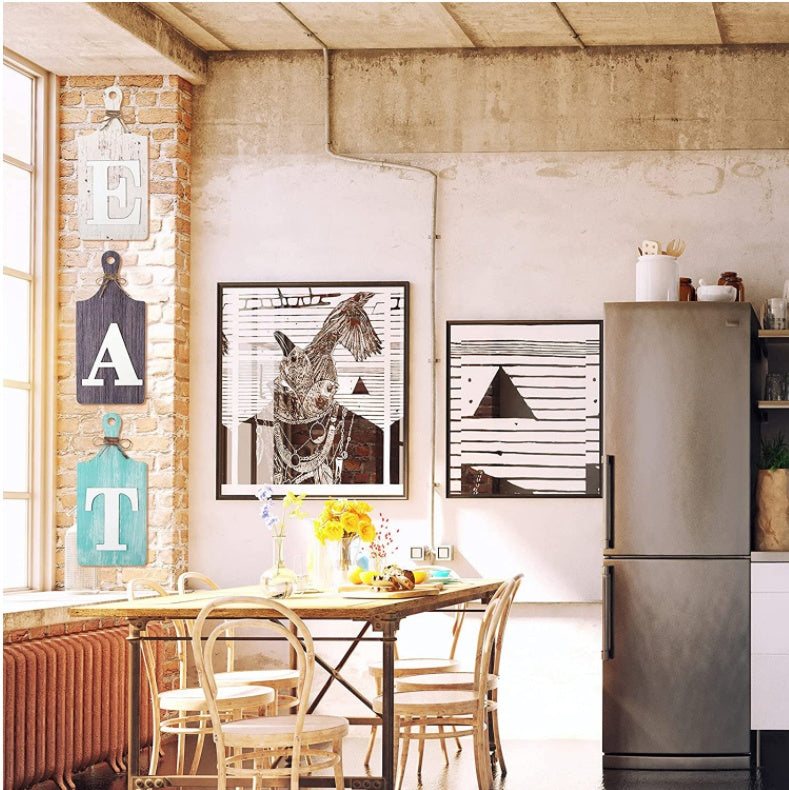 Wooden Farmhouse Kitchen Hanging Decoration Pendant For Home Decor