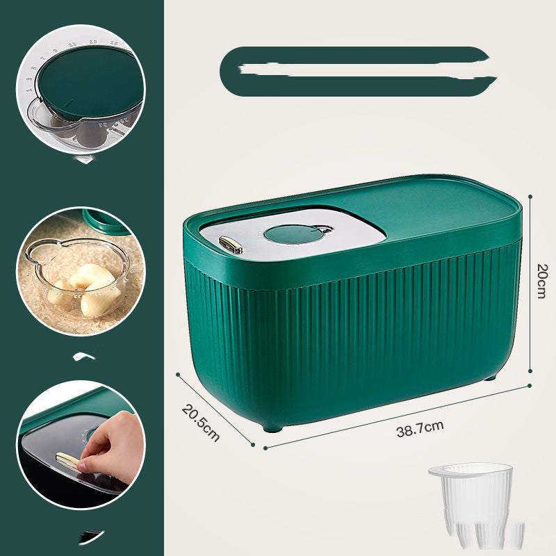 Kitchen Rice And Flour Storage Container With Secure Lid