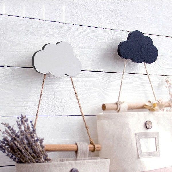 Wall Mounted Wooden Door Hooks For Kitchen Room And Fridge Organization