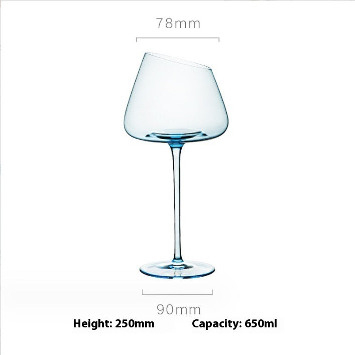 Crystal Goblet In Klein Blue For Elegant Beverage Serving