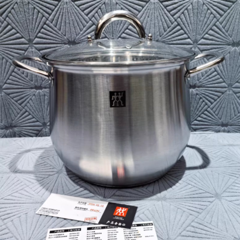 304 Stainless Steel Thickened Large Capacity Double Ear Stock Pot Cooking Pot