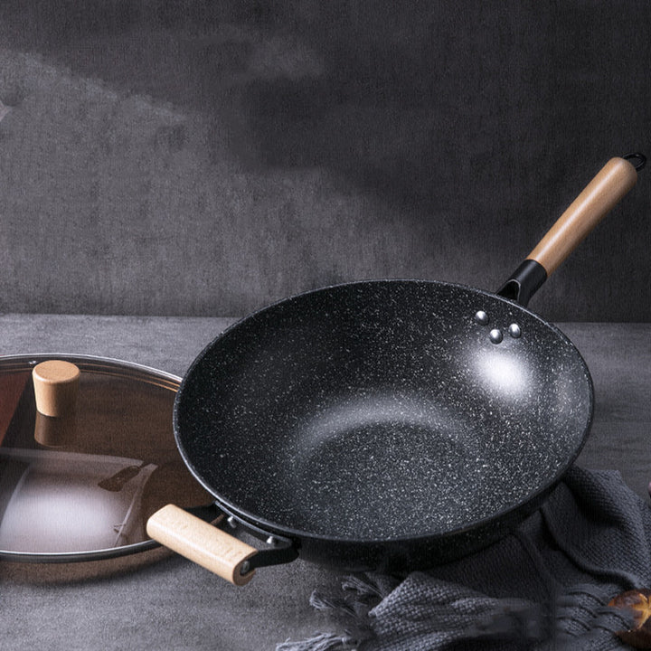Non Stick Frying Pan With Lid Color Box Packaging Cookware