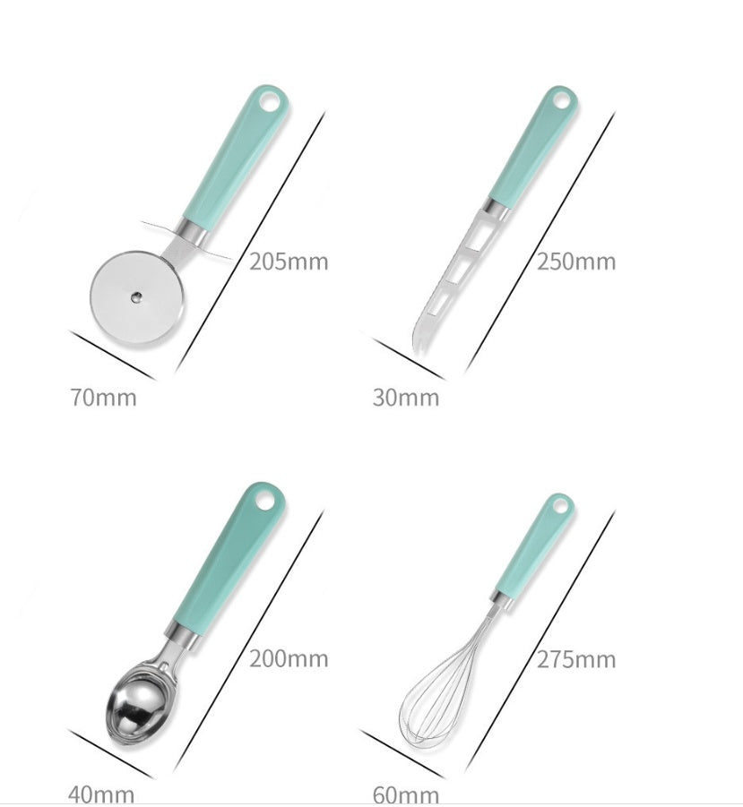 Creative Stainless Steel Kitchen Utensils With Durable Plastic Handles