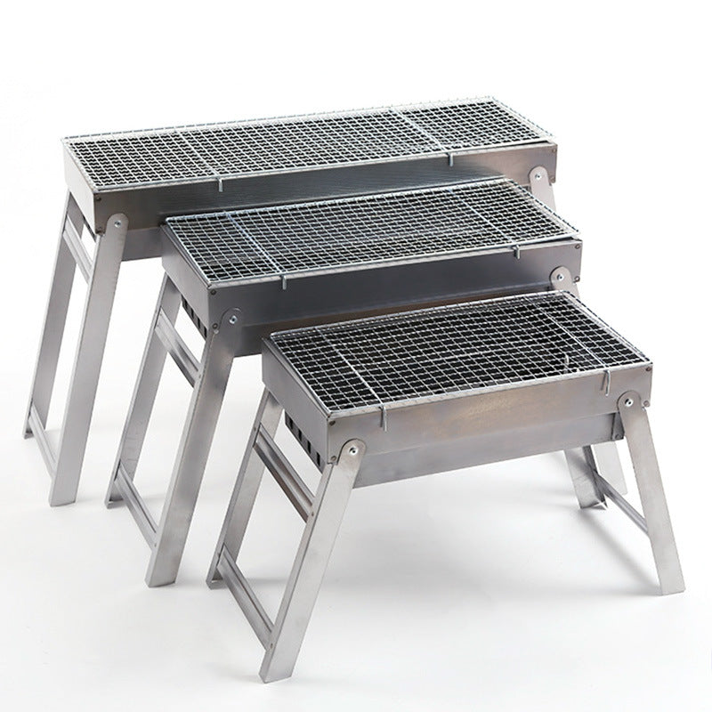 Portable Folding Charcoal BBQ Grill For Outdoor Cooking Use