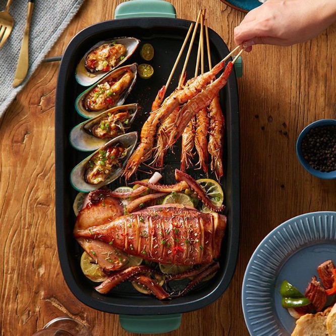 Multi Functional Fish Grill And Cooking Pot For Outdoor Use