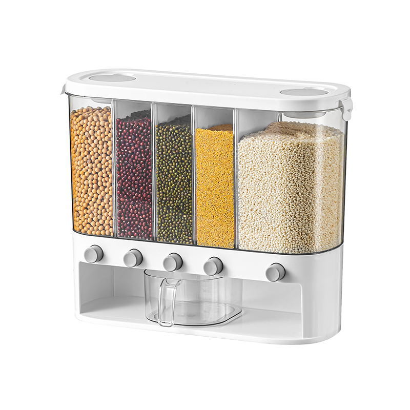 Sealed Kitchen Cereal Storage Box With Separate Compartments