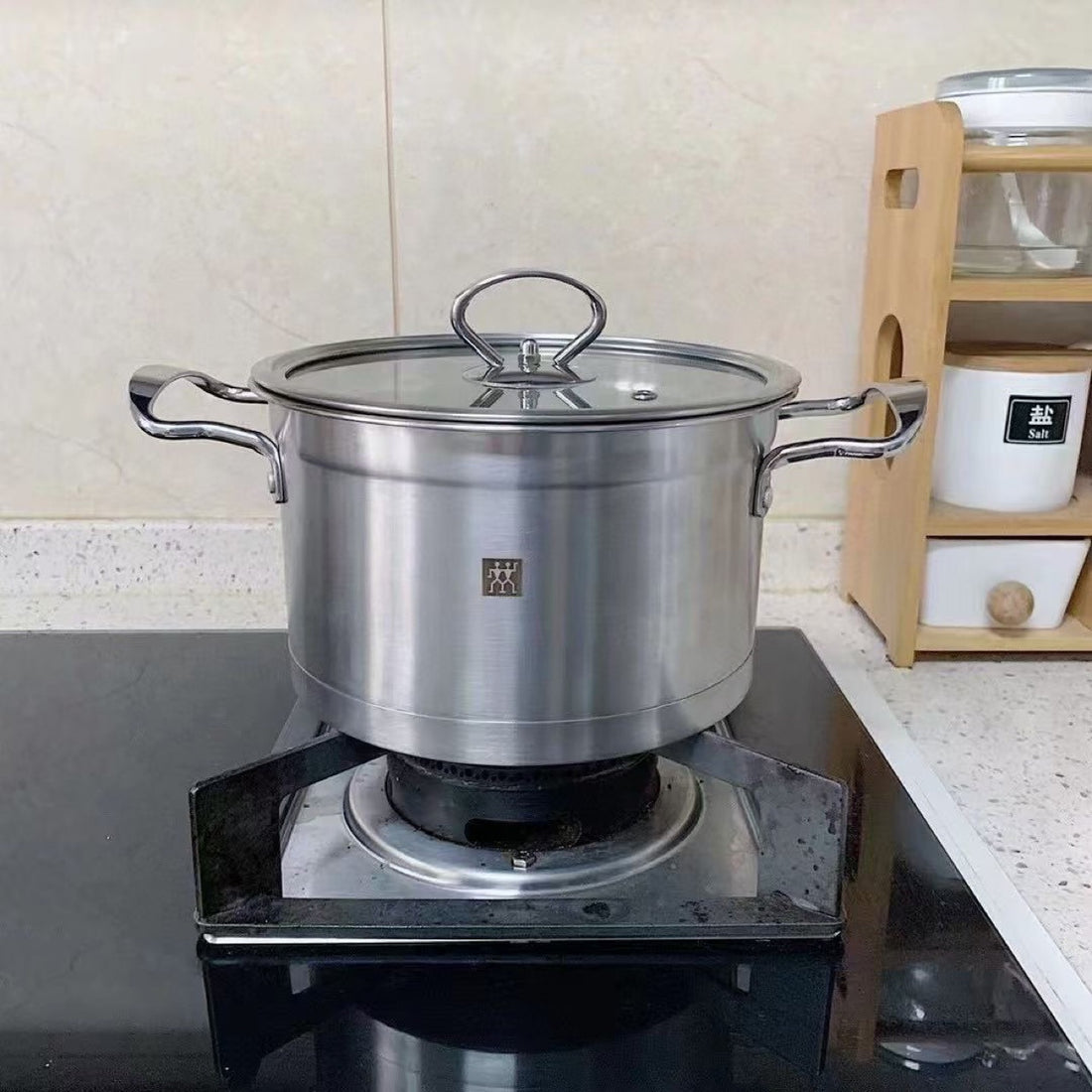 Double Layer Stainless Steel Stock Pot Steamer Set With Lid
