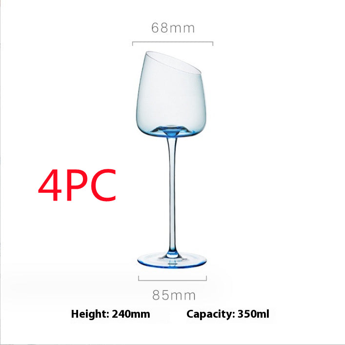 Crystal Goblet In Klein Blue For Elegant Beverage Serving