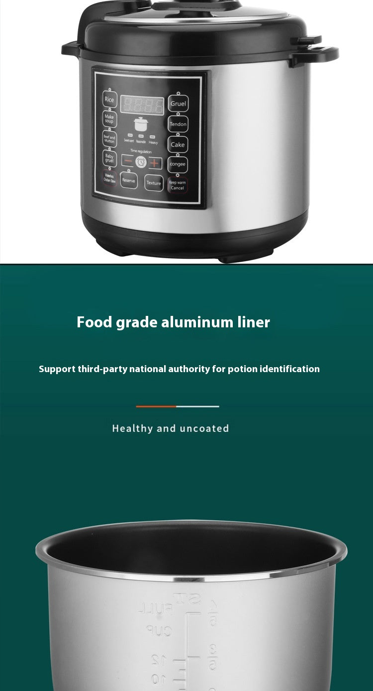 5L Intelligent Multi Function Pressure Cooker With Timer For Household Use