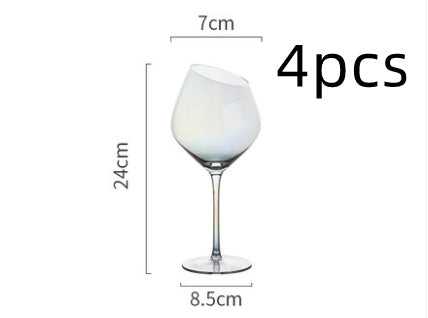 Crystal Oblique Mouth Goblet For Elegant Beverage Serving