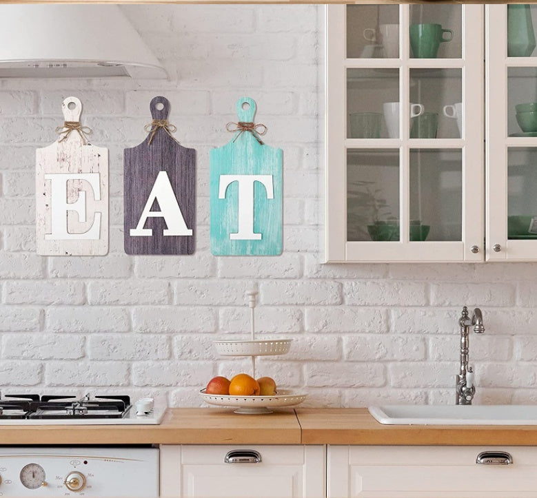 Wooden Farmhouse Kitchen Hanging Decoration Pendant For Home Decor