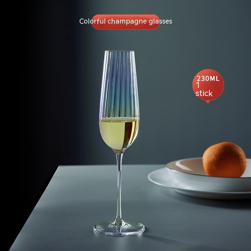 Rainbow Crystal Glass For Elegant Beverage Serving