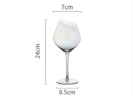 Crystal Oblique Mouth Goblet For Elegant Beverage Serving