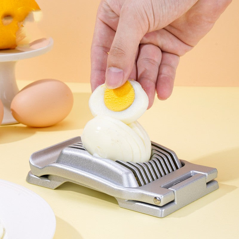 Multifunctional Aluminum Alloy Egg Cutter Kitchen Gadget For Easy Slicing