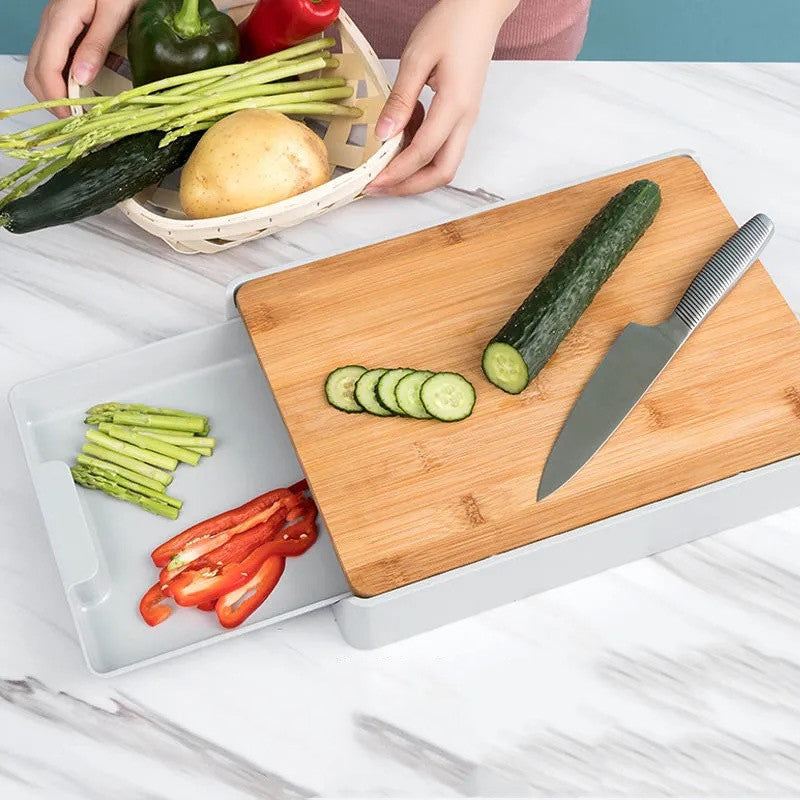 Large Bamboo Kitchen Cutting Board Durable Serving Board