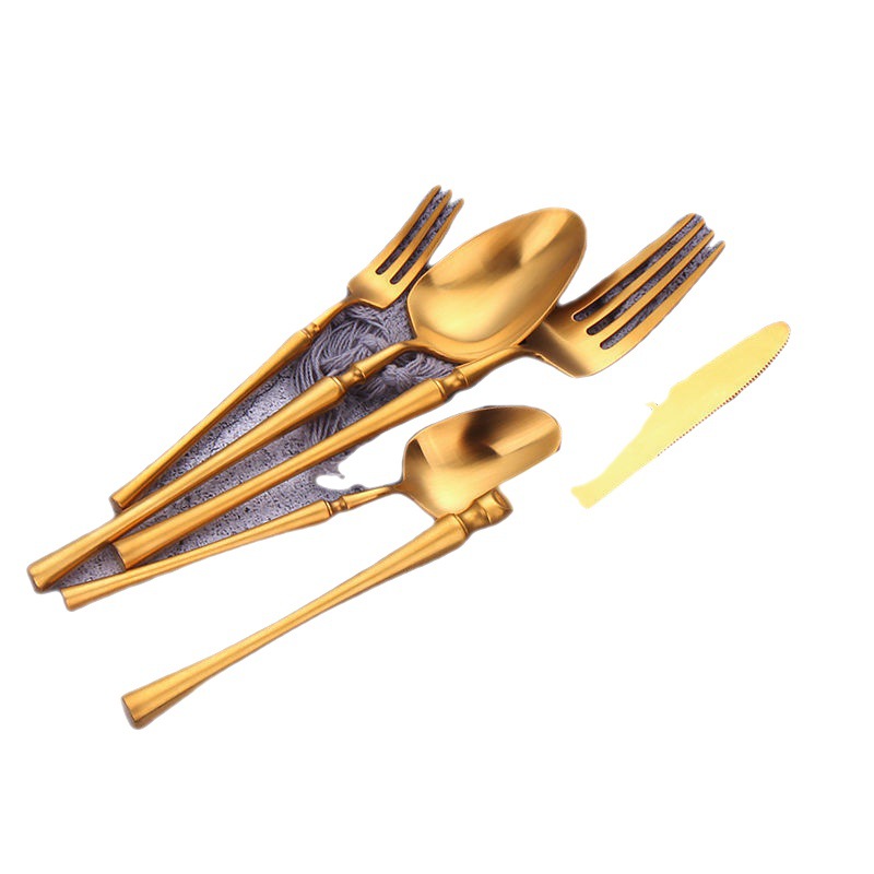 5 Piece 304 Stainless Steel Western Cutlery Set For Dining Use