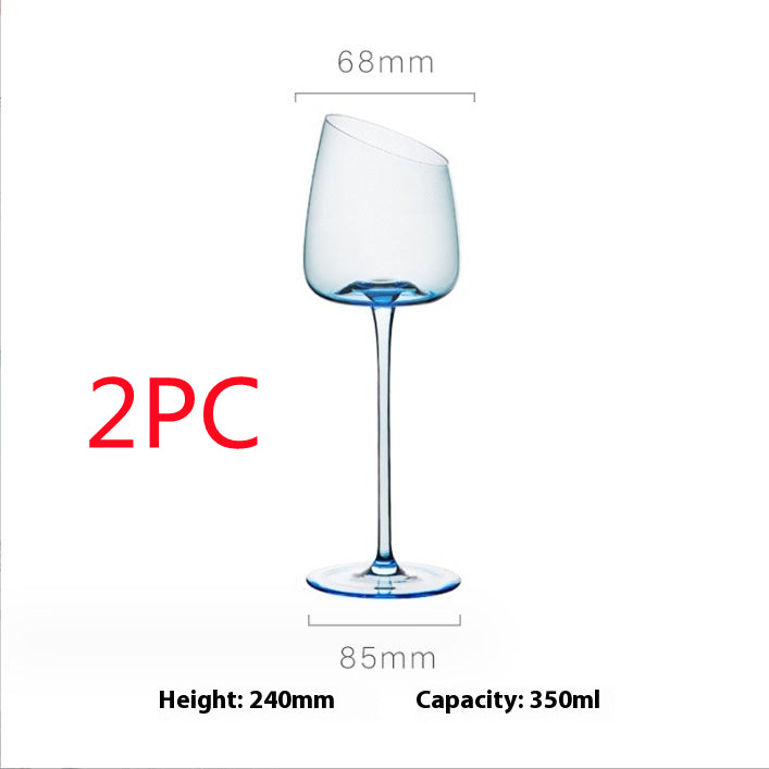 Crystal Goblet In Klein Blue For Elegant Beverage Serving