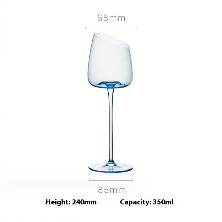 Crystal Goblet In Klein Blue For Elegant Beverage Serving