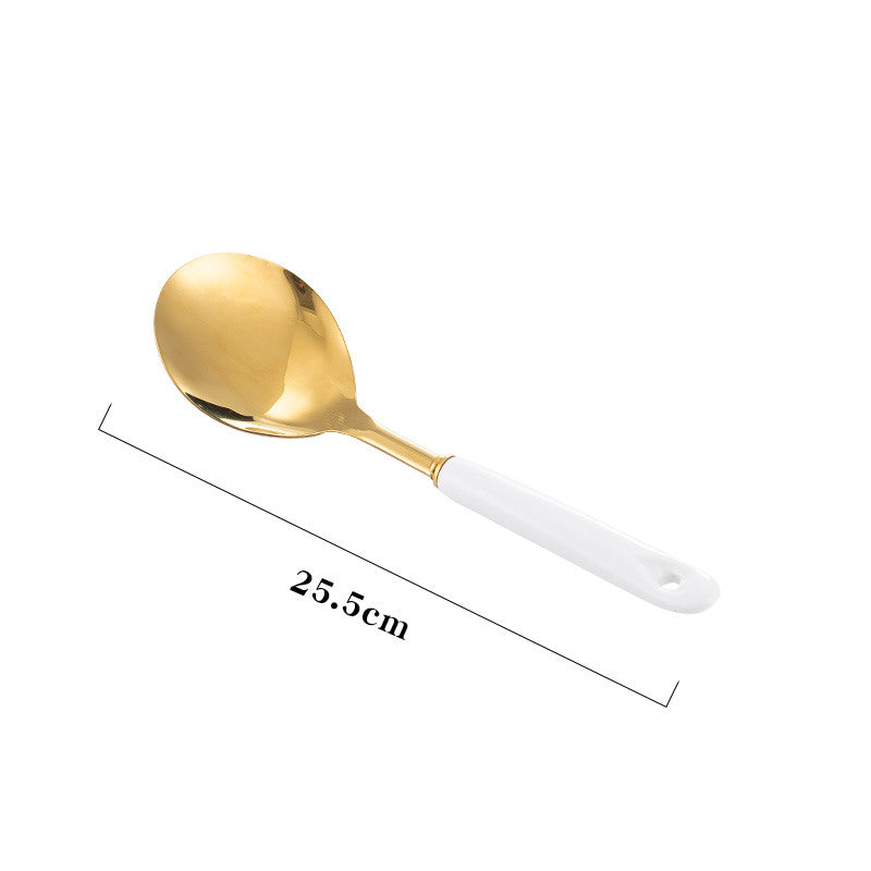 Nordic Stainless Steel Spatula With Elegant Ceramic Handle