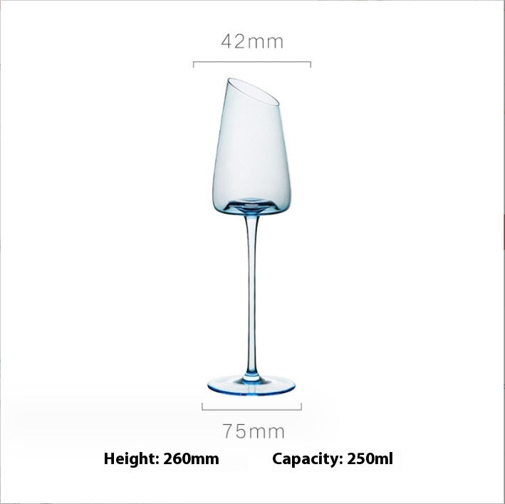 Crystal Goblet In Klein Blue For Elegant Beverage Serving
