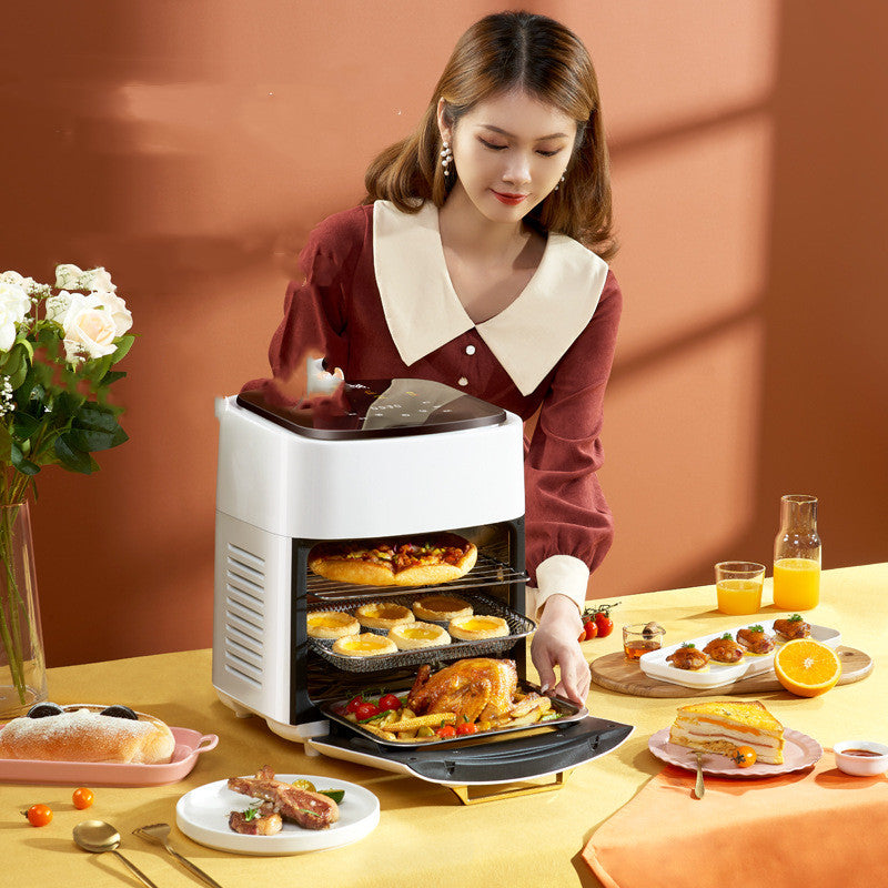 Stainless Steel Air Fryer With Modern Stylish Compact Design