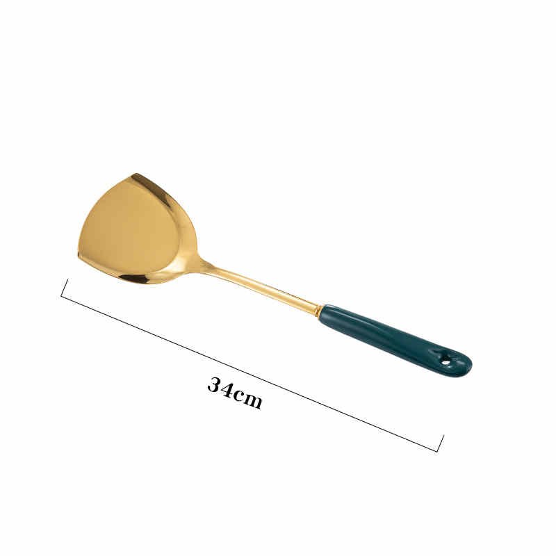 Nordic Stainless Steel Spatula With Elegant Ceramic Handle