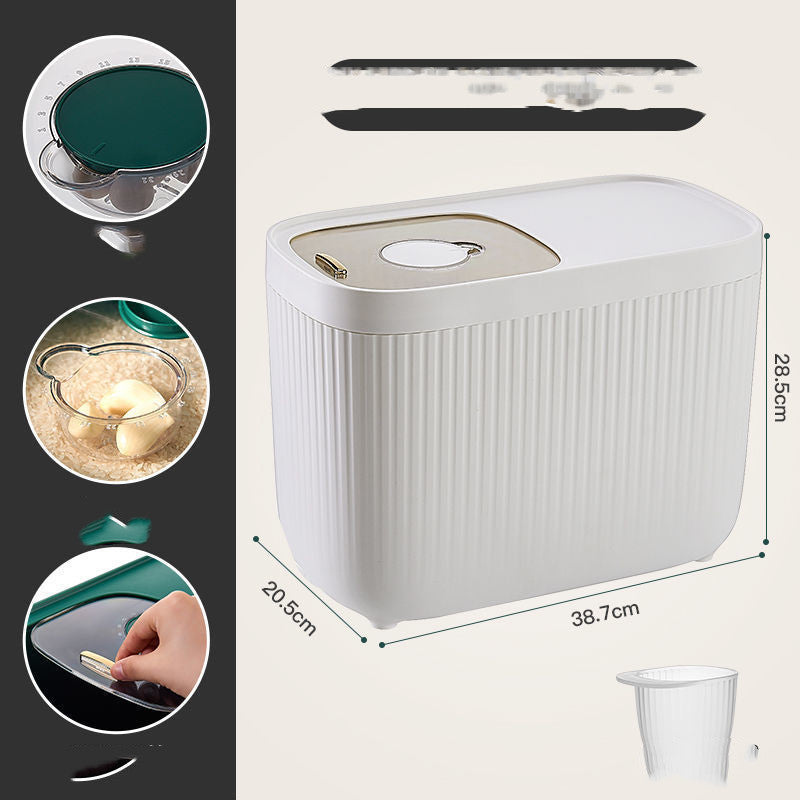 Kitchen Rice And Flour Storage Container With Secure Lid