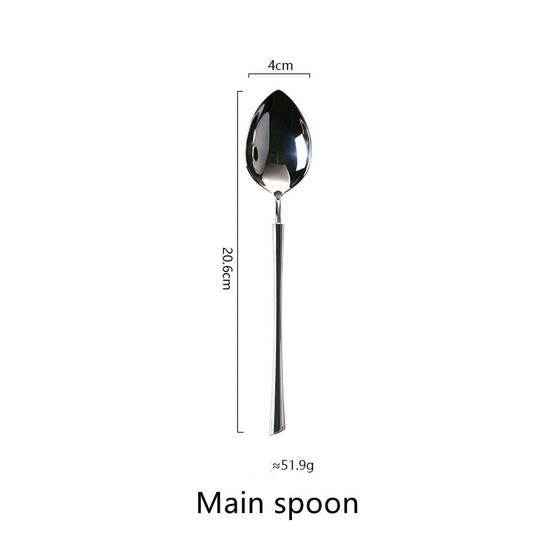 Silver Stainless Steel Western Cutlery Set Household Dining Set