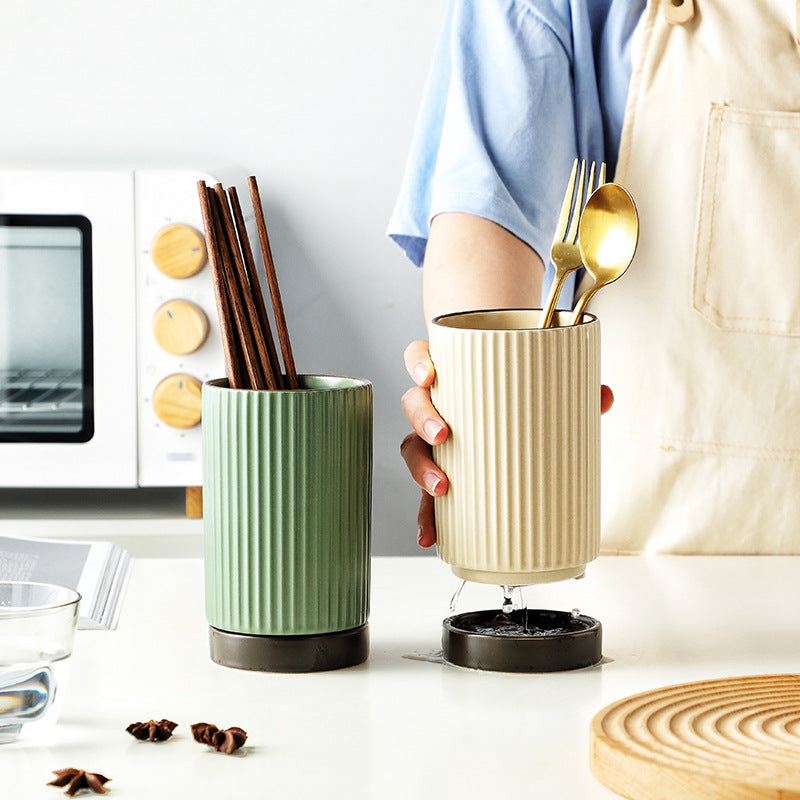 Ceramic Kitchen Chopsticks Storage Rack And Utensil Holder