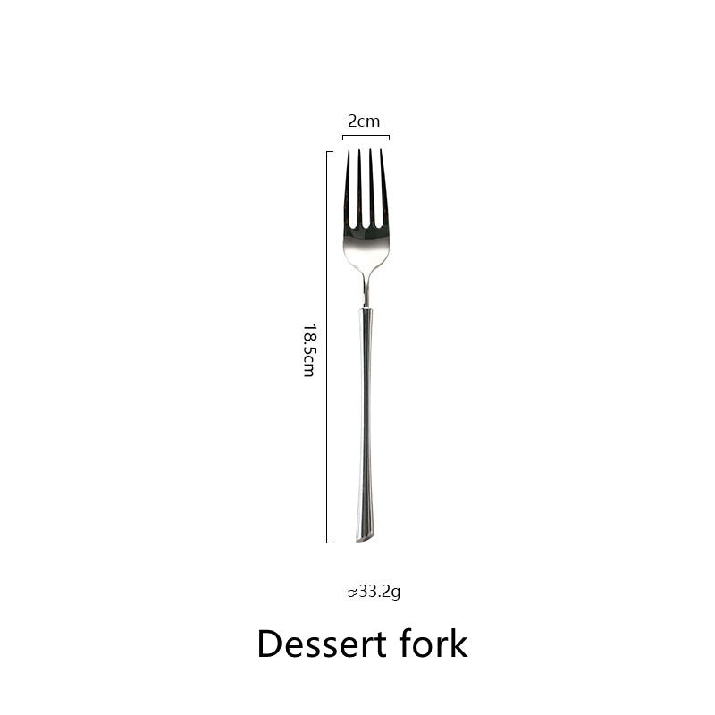 Silver Stainless Steel Western Cutlery Set Household Dining Set